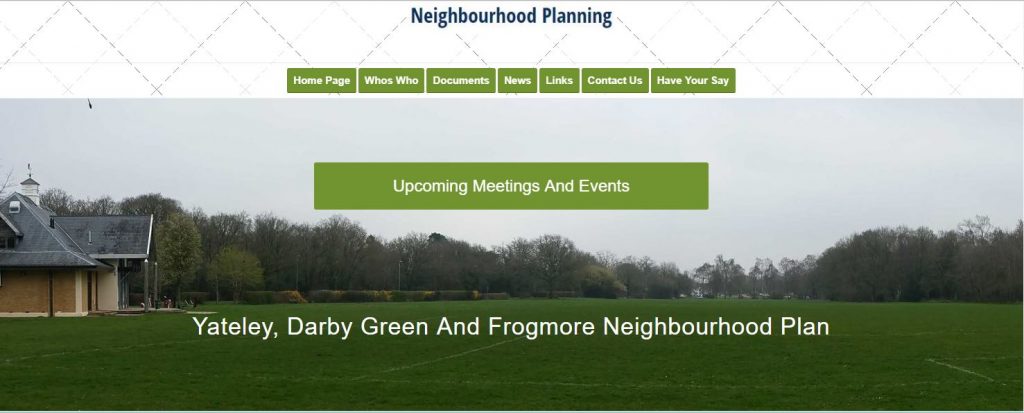 Yateley Parish Neighbourhood Plan Website